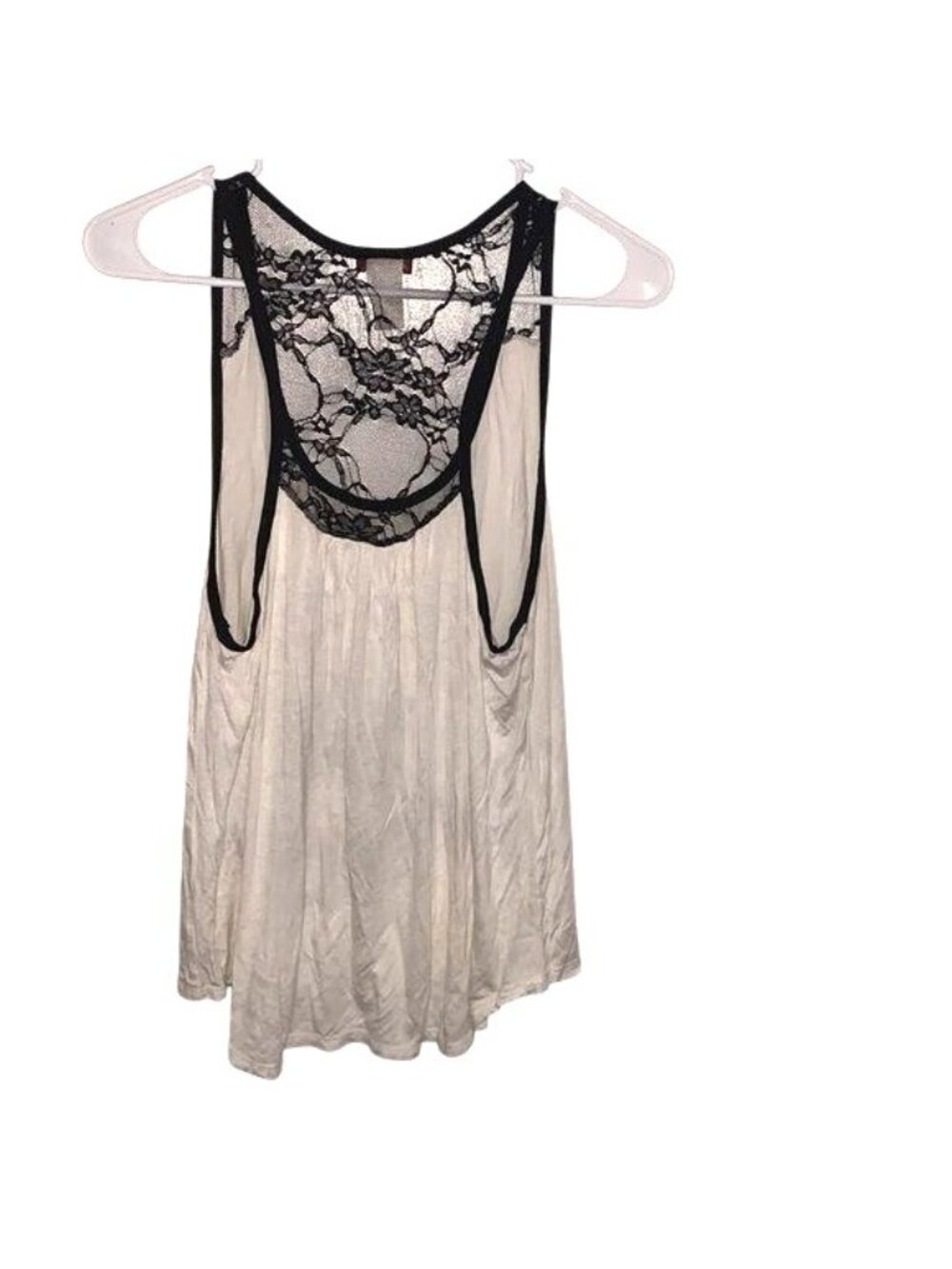 California Republic Graphic Tank Top With Lace Back Black & White L - Picture 4 of 6
